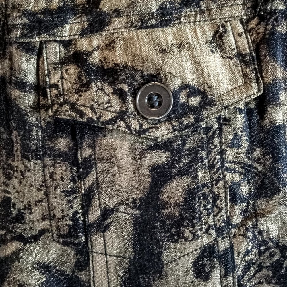 Ruby Rd. Black Bronze Abstract Print Jacket - image 6